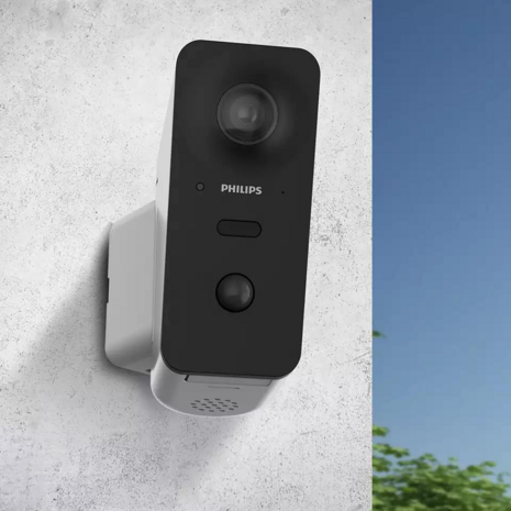 Philips WelcomeEye View Wi-Fi buitencamera FULLHD 2K buiten aan muur