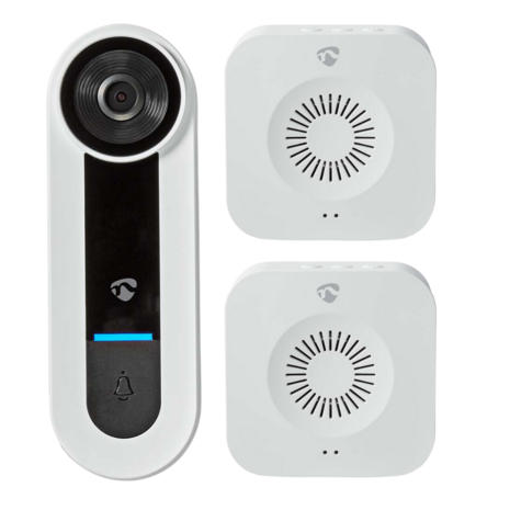 Nedis WIFICDP40CWT SmartLife Wi-Fi videodeurbel + 2 ontvangers