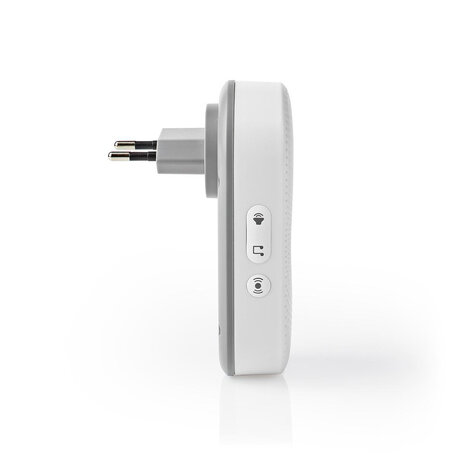 Nedis DOORB230CWT draadloze deurbel met niet-storen-functie ontvanger zijkant