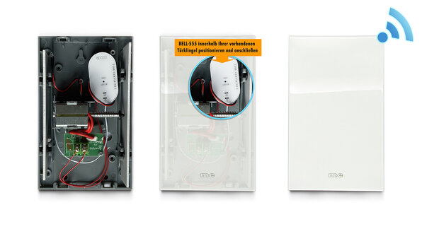 M-E BELL-555-TX mini converter uitbreiding voor bedrade deurbel