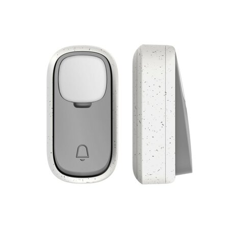 Avidsen 102498-3 draadloze en kinetische deurbel bamboe + 3 ontvangers beldrukker