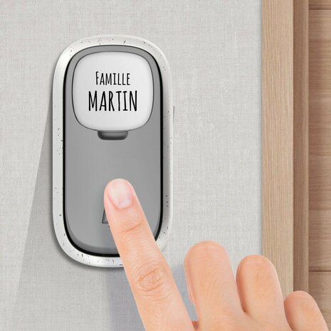 Avidsen 102498-3 draadloze en kinetische deurbel bamboe + 3 ontvangers beldrukker