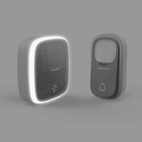 Thomson 513134 draadloze deurbel met kinetische knop en 3 batterij ontvangers flitslicht