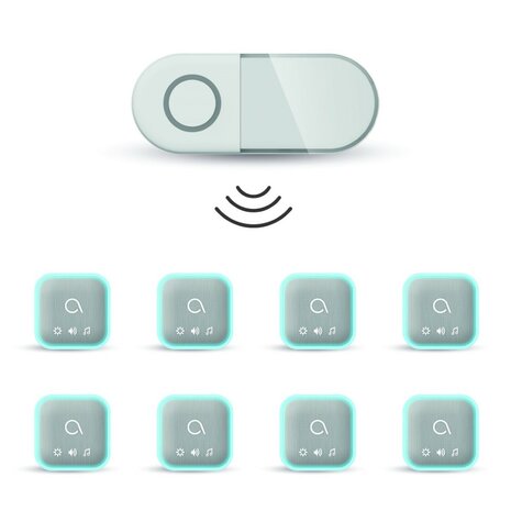 Avidsen Sona-T Battery draadloze deurbel met flitslicht op batterijen uitbreidbaar