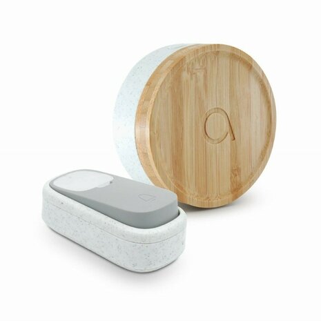 Avidsen 102498 draadloze en kinetische deurbel bamboe