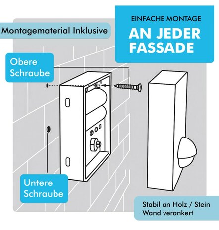 M-E BELL-8010 draadloze bewegingsmelder voor buiten met oplaadbare ontvanger – 300 meter bereik zender
