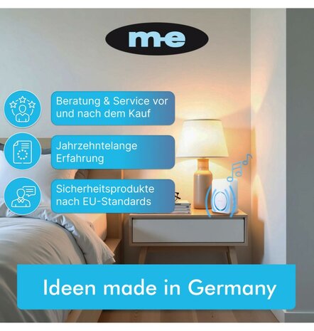 M-E BELL-8010 draadloze bewegingsmelder voor buiten met oplaadbare ontvanger – 300 meter bereik ontvanger