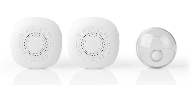 Nedis DOORB222CWT2 draadloze deurbel met 2 ontvangers