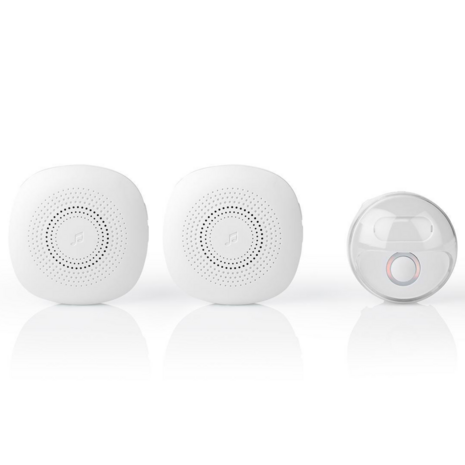 Nedis DOORB222CWT2 draadloze deurbel met 2 ontvangers voorkant