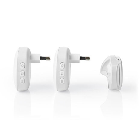 Nedis DOORB222CWT2 draadloze deurbel met 2 ontvangers zijkant