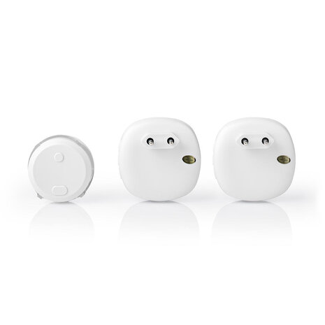 Nedis DOORB222CWT2 draadloze deurbel met 2 ontvangers achterkant