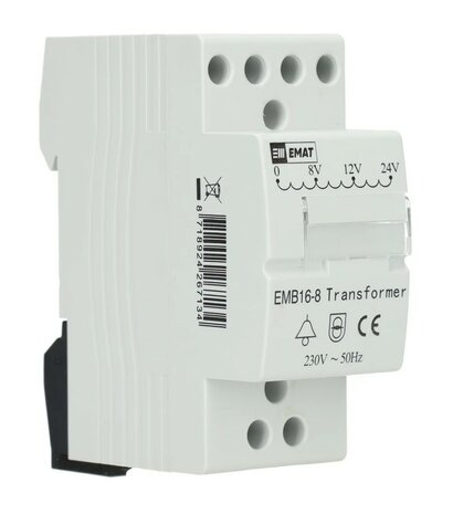 EMAT beltransformator 8V 12V 24V - 8VA AC