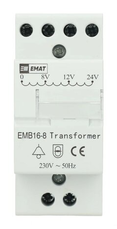 EMAT beltransformator 8V 12V 24V - 8VA AC