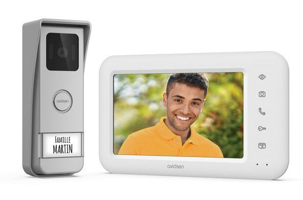 Avidsen 112296 Elia Solar Wave draadloze intercom met camera met scherm op zonne-energie