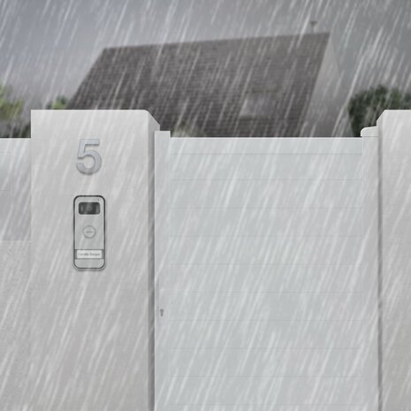 Avidsen 112290 bedrade videodeurbel wit buitenunit in de regen