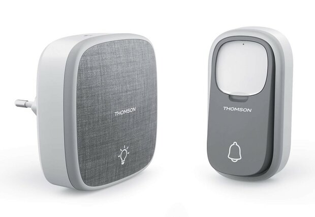 Thomson 513133 draadloze deurbel met kinetische knop en plug-in ontvanger