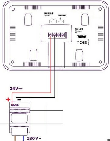 Philips WelcomeEye Power transformator aansluitschema