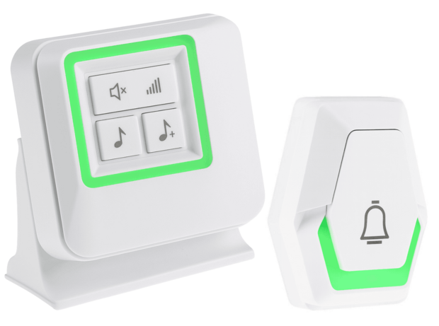 Pilota Porta draadloze deurbel 400 meter bereik op batterijen + flitslicht