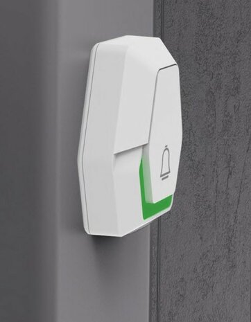 Pilota Porta draadloze deurbel 400 meter bereik + flitslicht beldrukker zijkant