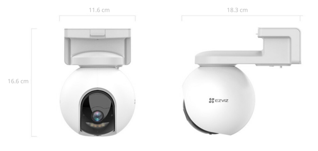 Ezviz HB8 eLife 2K+ oplaadbare batterijgevoede draaibare wifi-camera voor buiten maten