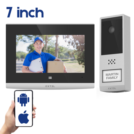 Extel Wave 2 draadloze Wi-Fi intercom met camera + 7 inch scherm