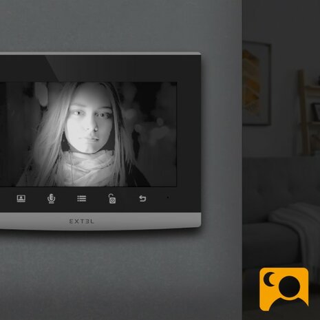 Extel Wave 2 draadloze Wi-Fi intercom met camera + 7 inch scherm nachtzicht