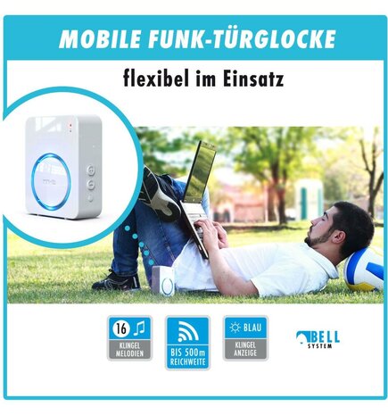 M-E BELL-8121 draadloze bewegingsmelder 300 meter bereik met batterij ontvanger