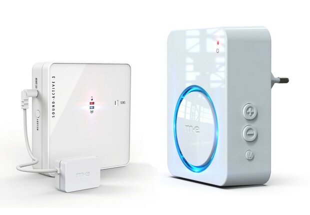 M-E BELL-21920 geluidsgeactiveerde draadloze deurbel met externe microfoon