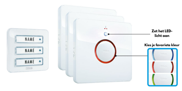 M-E BELL-233 draadloze deurbel met drie ontvangers 41097