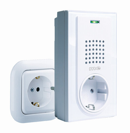 M-E FG2 draadloze deurbel 41011 beldrukker en plug-in deurbel wit