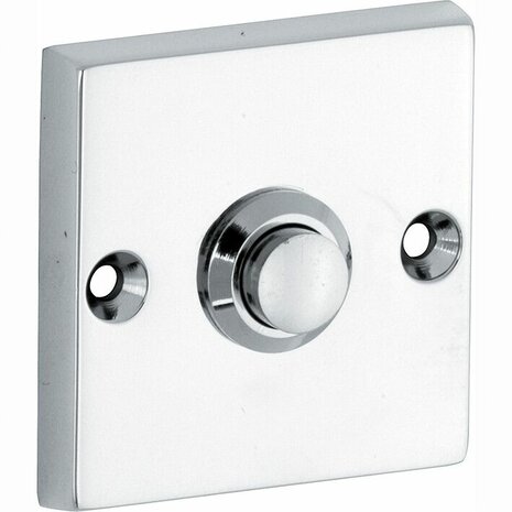 Artitec 95499 beldrukker vierkant glanzend chroom messing zilver