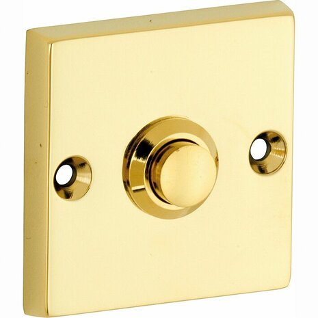 Artitec 95492 beldrukker vierkant messing ongelakt goud