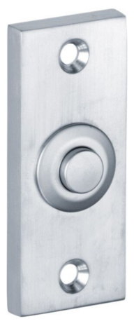 Artitec 95471 beldrukker rechthoekig messing mat chroom zilver