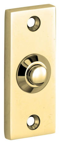 Artitec 95458 beldrukker rechthoekig messing pvd goud