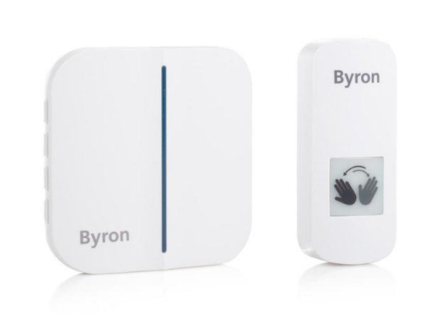 Byron DBY-23441 touchfree deurbelset zwaaisensor voorkant bewegingsdetectie licht uit