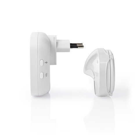 Nedis DOORB220CWT draadloze deurbel met 36 melodie&euml;n zijkant