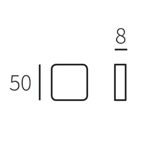 Studio PBA beldrukker vierkant rvs afmetingen