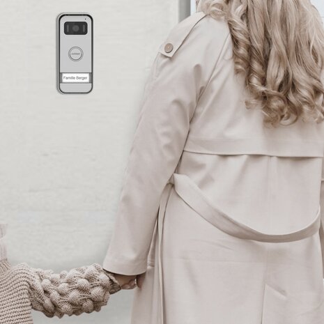 Avidsen MAYA 112291 bedrade videodeurbel met spiegeleffect beldrukker buiten