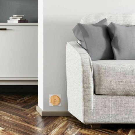 Avidsen 102498 draadloze en kinetische deurbel bamboe