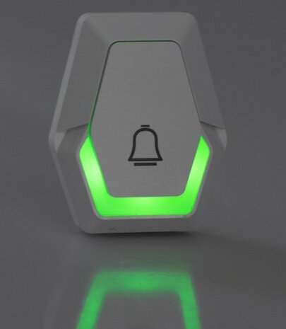 Pilota Porta draadloze deurbel 400 meter bereik met 4 ontvangers op batterijen + flitslicht