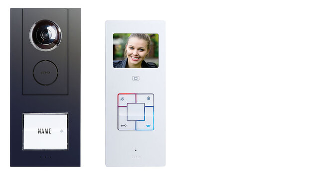 M-E Vistus VD ALU-6310 A video intercom deurbel met 1 beldrukker knop antraciet