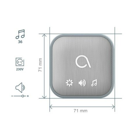 Avidsen 102512-5 Sona-T Plug-In draadloze deurbel met 5 ontvangers voor stopcontact