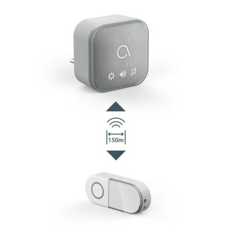 Avidsen 102512-3 Sona-T Plug-In draadloze deurbel met 3 ontvangers voor stopcontact