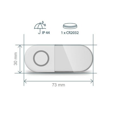 Avidsen 102512-3 Sona-T Plug-In draadloze deurbel met 3 ontvangers voor stopcontact