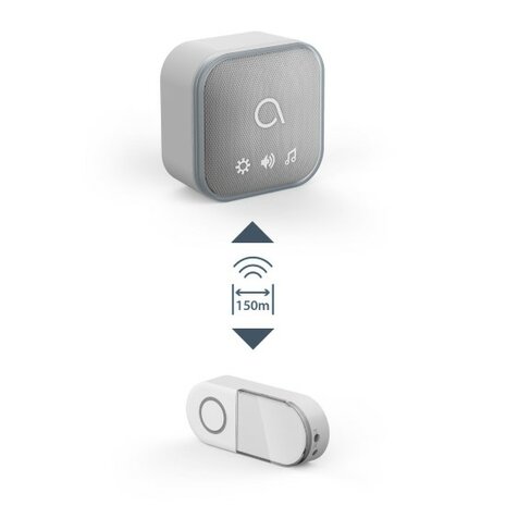 Avidsen 102508-5 Sona-T Battery draadloze deurbel met 5 ontvangers op batterijen