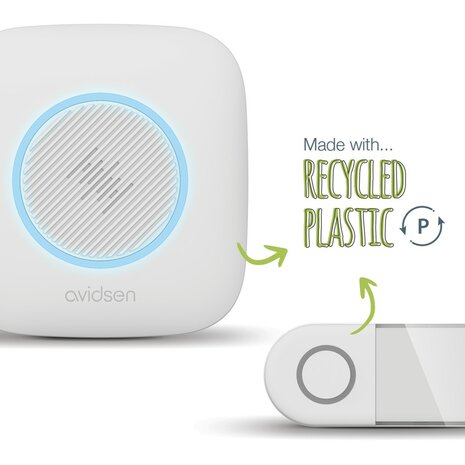 Avidsen Sona Battery draadloze deurbel met flitslicht op batterijen