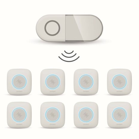 Avidsen Sona Battery draadloze deurbel met flitslicht op batterijen