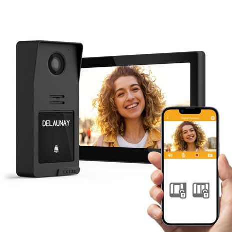 Extel 720335 Digital Connect bedrade video intercom met vingerafdruklezer