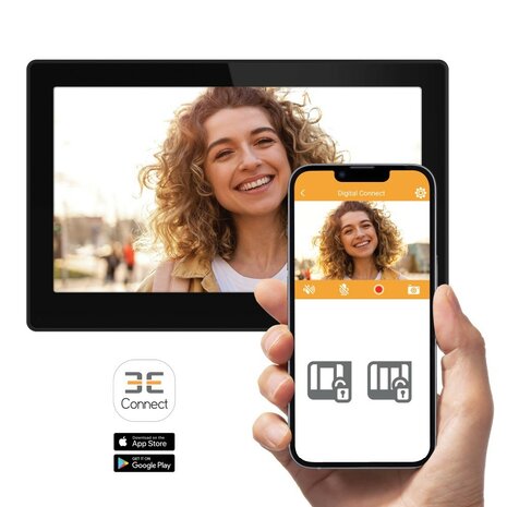 Extel 720335 Digital Connect bedrade video intercom met vingerafdruklezer