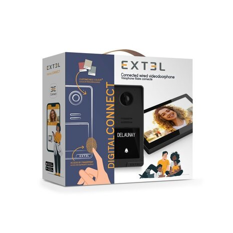 Extel 720335 Digital Connect bedrade video intercom met vingerafdruklezer